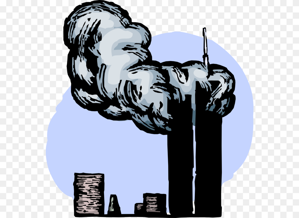 Vector Illustration Of World Trade Center Wtc 911 9 11 Attack, Adult, Male, Man, Person Png Image