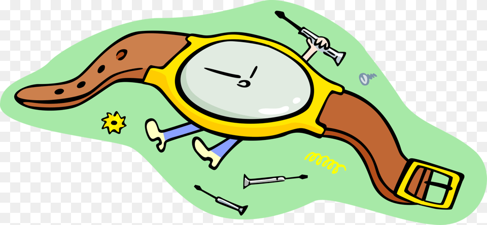 Vector Illustration Of Wristwatch Watch Repair Fixes, Arm, Body Part, Person, Baby Free Png Download