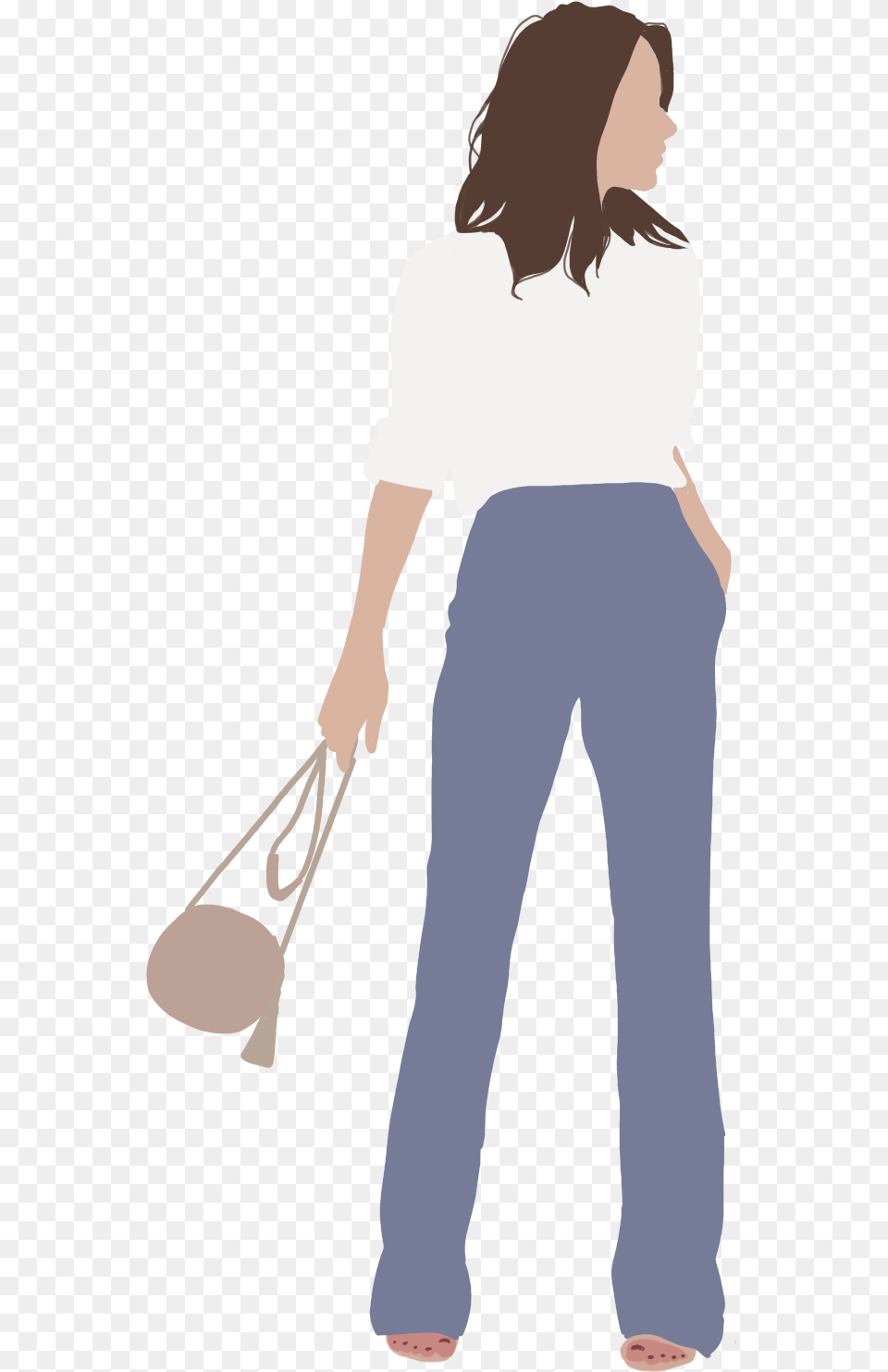 Vector Illustration Standing Human Figure, Cleaning, Clothing, Person, Pants Free Png Download