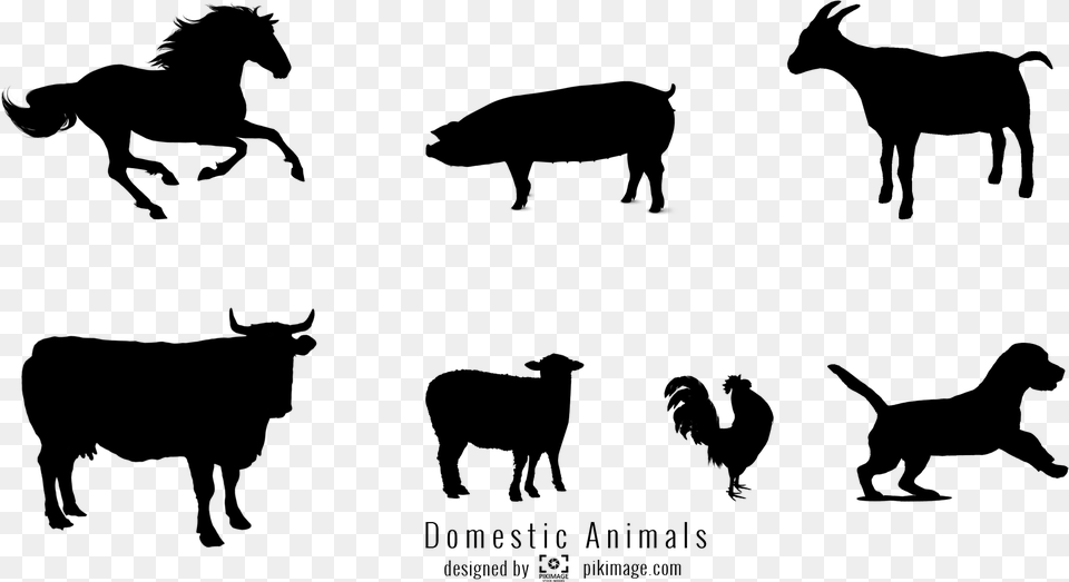 Vector Image Domestic Animal Silhouette File Domestic Animal Animal Silhouette, Canine, Dog, Mammal, Pet Free Png Download