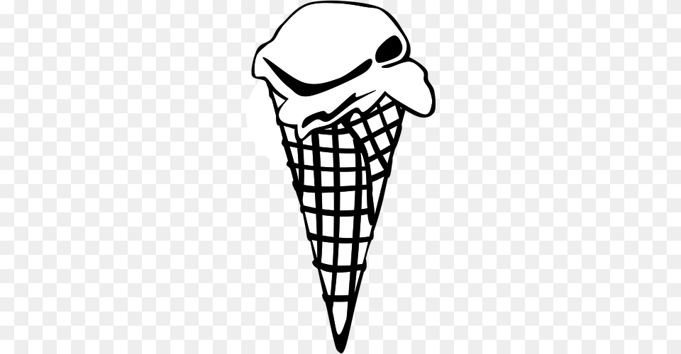 Vector Of An Ice Cream Scoop In A Cone, Dessert, Food, Ice Cream, Person Png Image