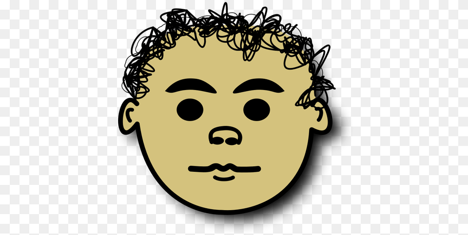 Vector Image Of Curly Hair Kid Avatar Gambar Animasi Rambut Keriting, Face, Head, Person, Photography Free Png