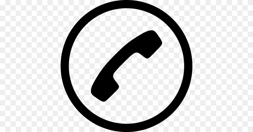 Vector Image Of Fixed Telephone Symbol, Gray Free Transparent Png