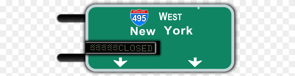 Vector Image Of Interstate Highway Sign With A Led Sign, Computer Hardware, Electronics, Hardware, Monitor Free Transparent Png