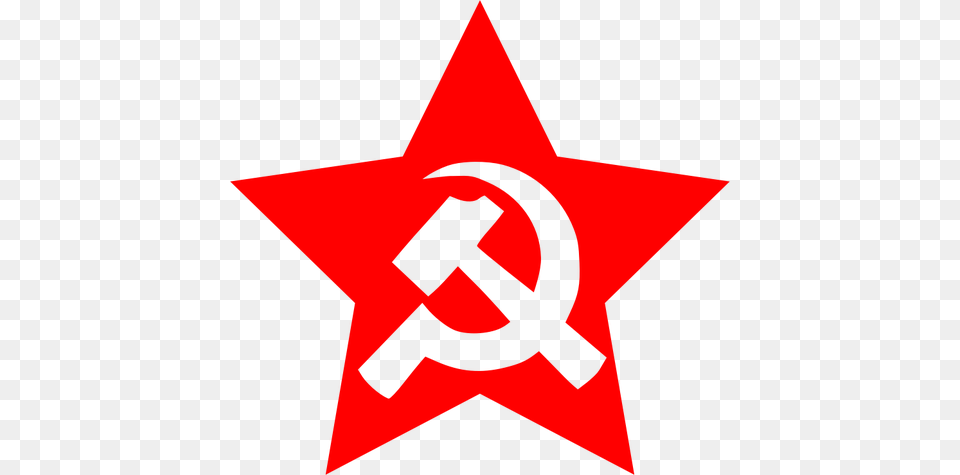 Vector Image Of Large Hammer And Sickle In Star, Star Symbol, Symbol, Person Free Png