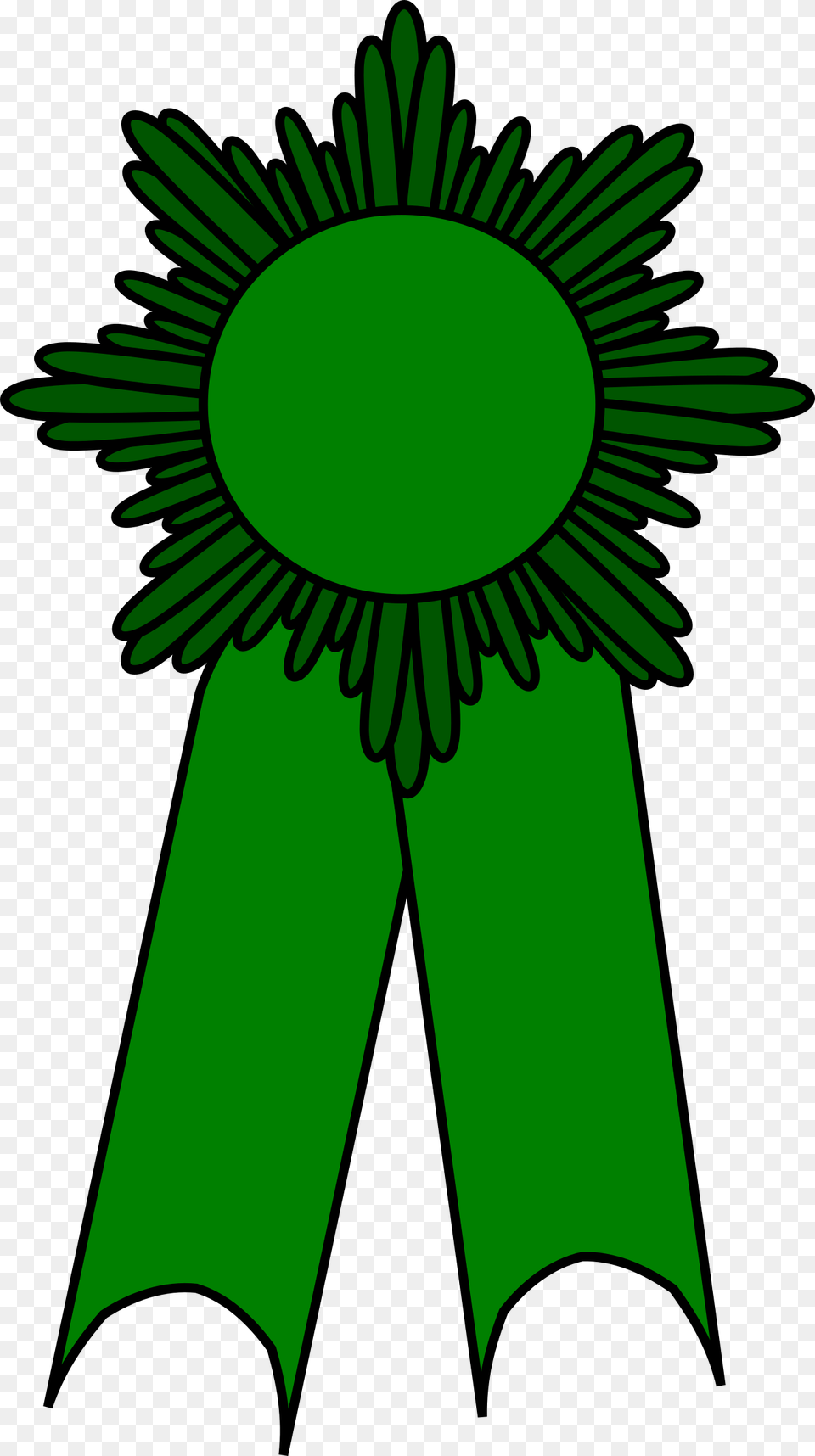 Vector Of Medal With A Green Ribbon Svg Ribbons For Awards For Girl Scouts, Logo, Symbol, Person Png Image