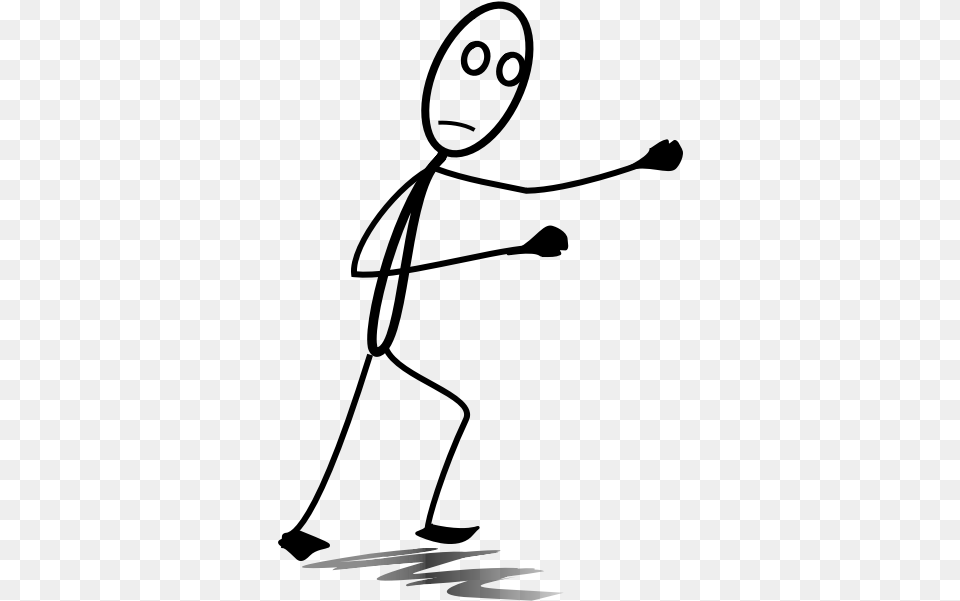 Vector Image Of Stick Man Figure In Fighting Position Transparent Stick Figure, Cutlery, Fork Png