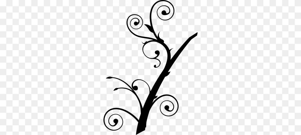 Vector Of Upright Twisted Branch, Art, Floral Design, Graphics, Pattern Png Image