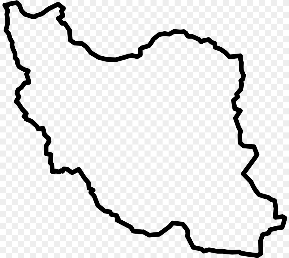 Vector Iran Map, Gray Png Image