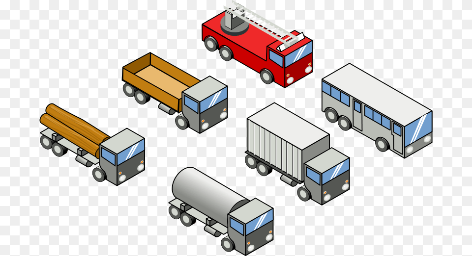 Vector Isometric Vehicles, Trailer Truck, Transportation, Truck, Vehicle Png