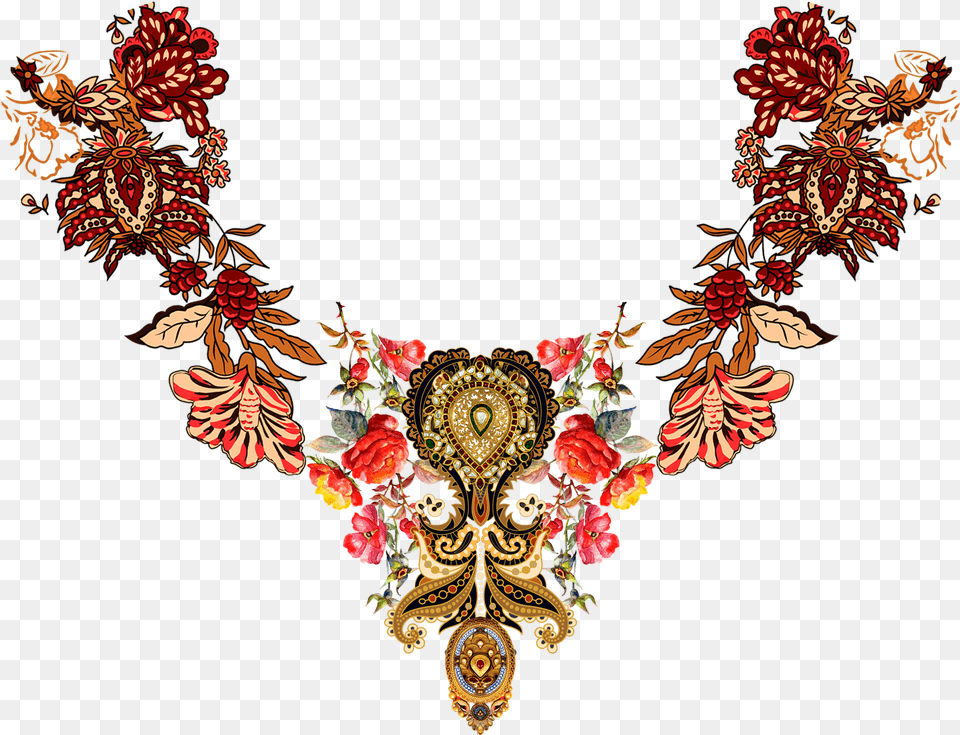 Vector Jwellery Neck Floral Design, Accessories, Pattern, Necklace, Jewelry Free Png Download