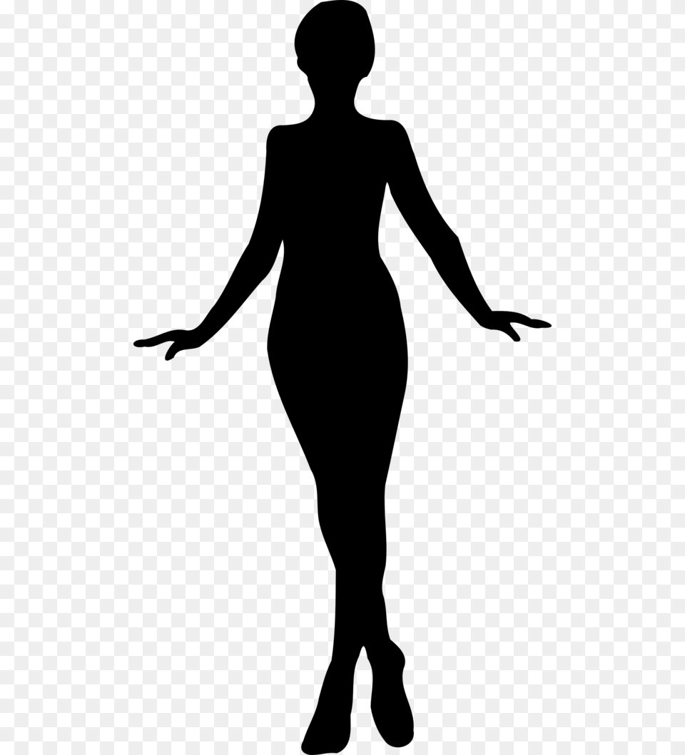 Vector Lady Woman Clipart Black, Gray Png