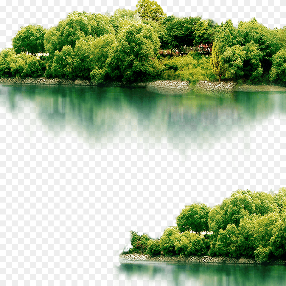 Vector Lake Mountain Scenery Scenery, Water, Vegetation, Pond, Plant Free Png Download