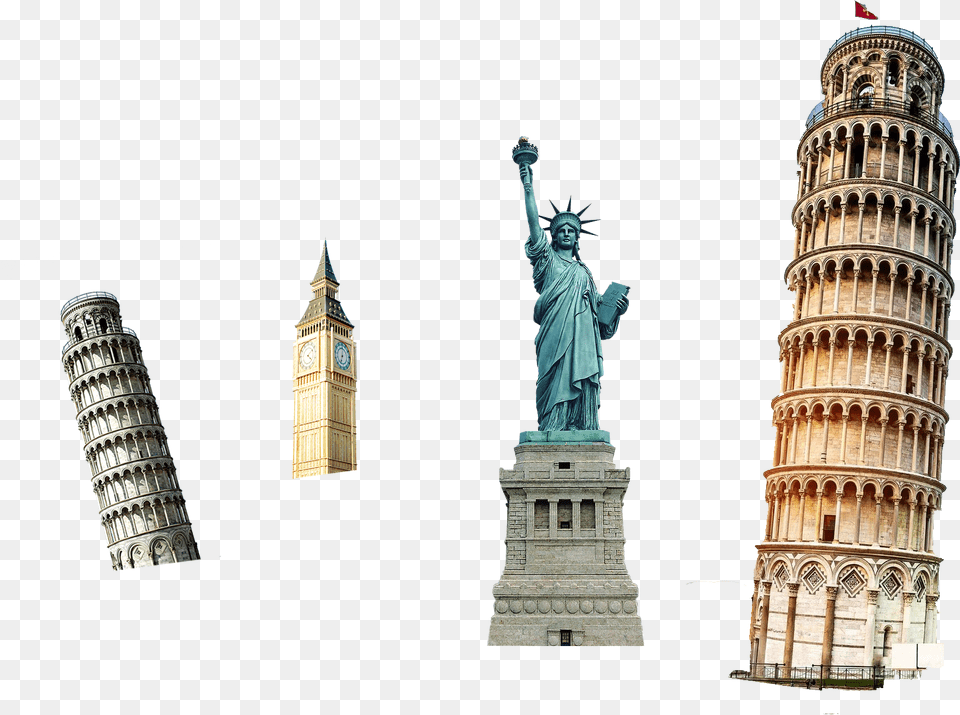 Vector Leaning Tower Of Pisa Clip Art, Person, Architecture, Building, Clock Tower Png Image