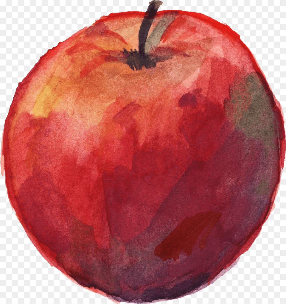 Vector Library Apple Onlygfx Com Hd Watercolor Apple Paint, Food, Fruit, Plant, Produce Free Png Download