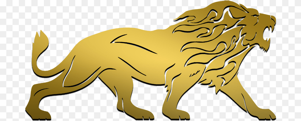 Vector Library Gold Lion Logos Logo Background Lion, Animal, Mammal, Wildlife, Baby Free Png Download