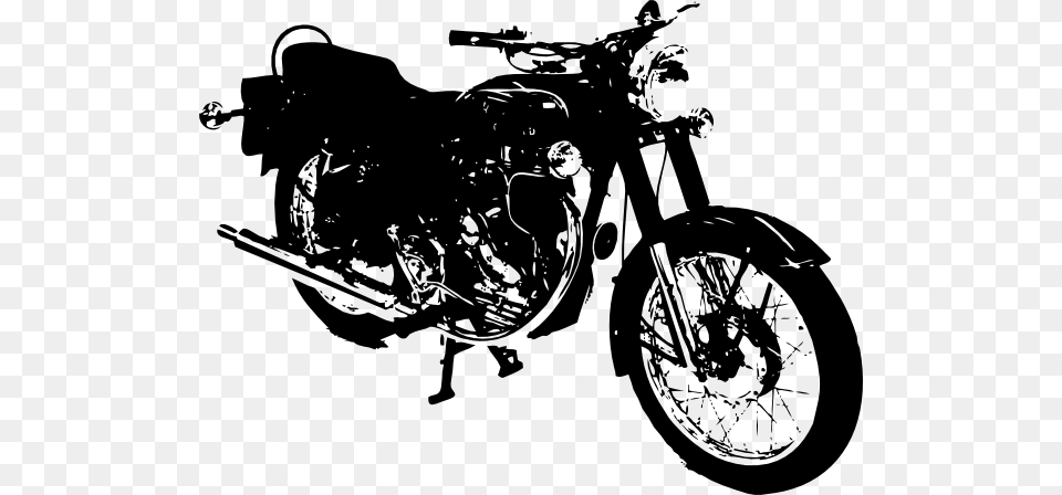 Vector Library Harley Motorcycle Clipart Beautiful Royal Enfield Old Handlebars, Vehicle, Transportation, Wheel, Machine Png