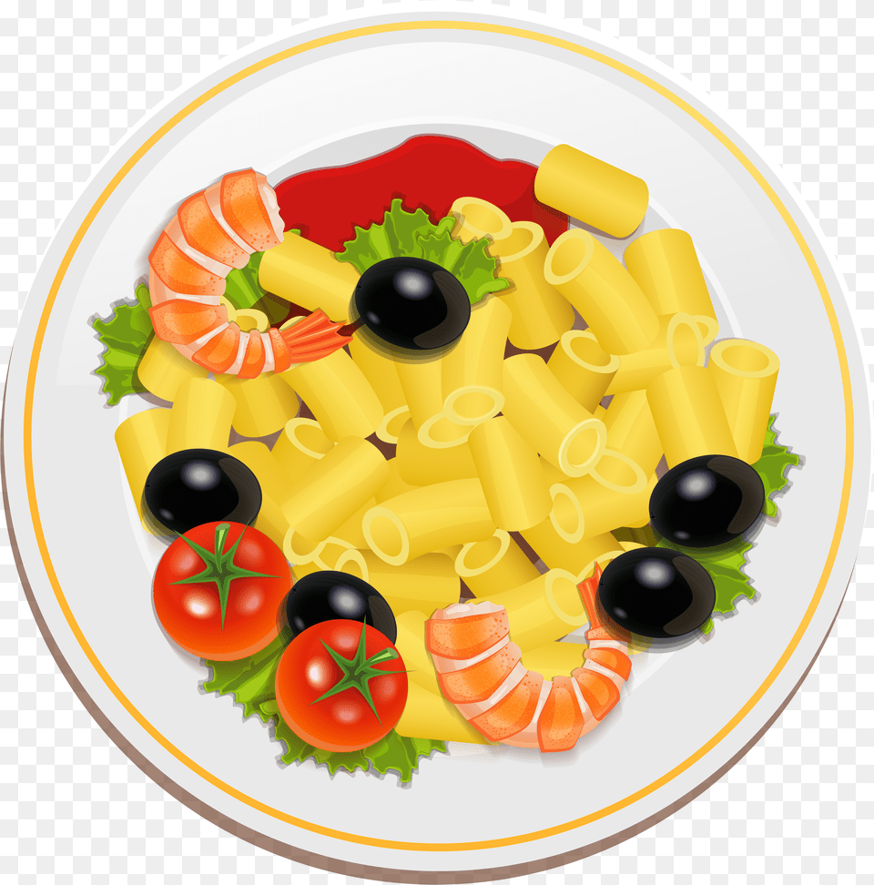 Vector Library Pasta Vector Free Clip Art Pasta Salad Clipart, Dish, Food, Meal, Platter Png Image