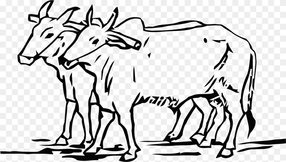 Vector Library Stock Datei Election Symbol Two Svg Do Bailon Ki Katha, Animal, Bull, Mammal, Cattle Png
