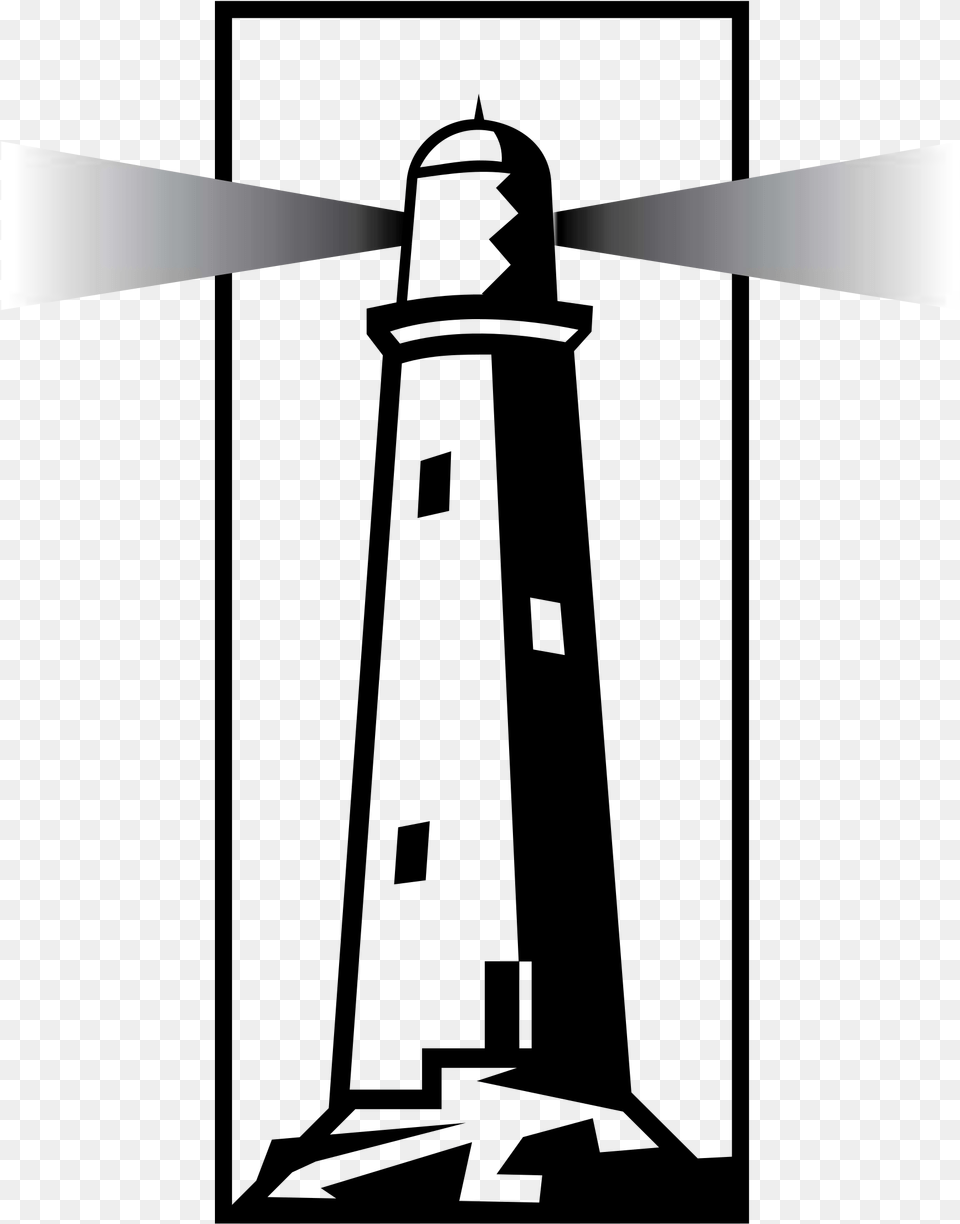 Vector Lighthouse Black And White Clipart Download Lighthouse Vector, Lighting, City, Urban, Street Png