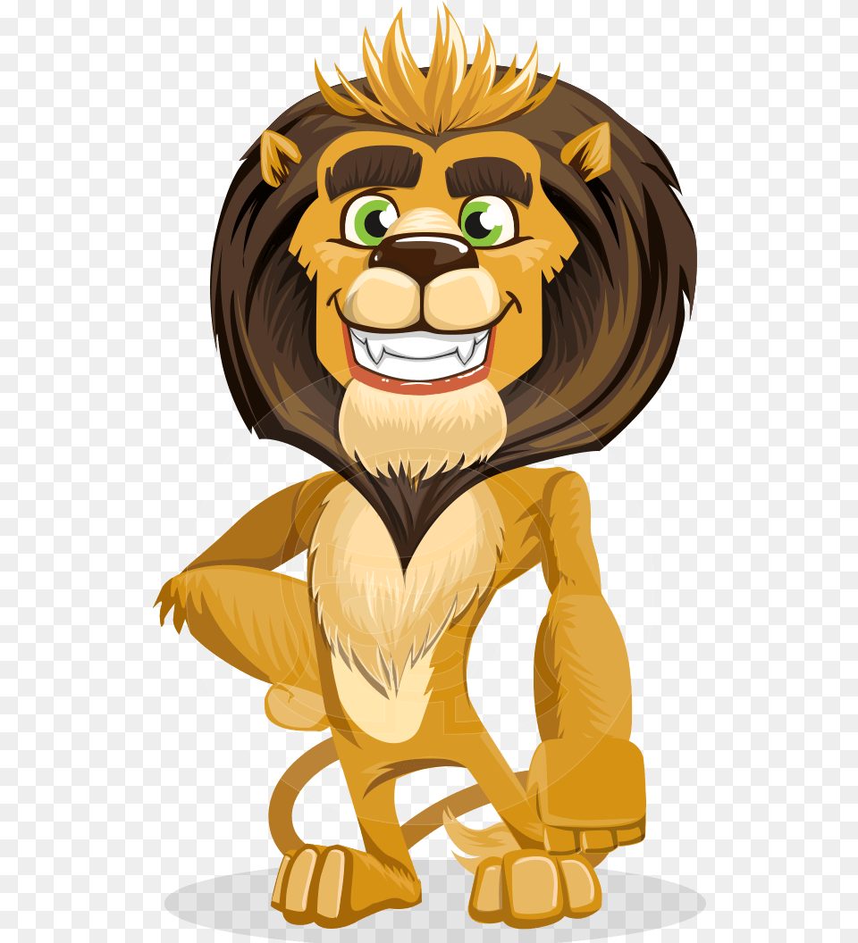 Vector Lion Cartoon Character Earn Money Online Bitcoin, Animal, Mammal, Wildlife, Baby Free Png Download