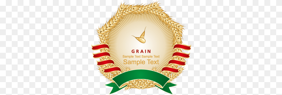 Vector Logo Wheat Label Logo Template Punjab Agricultural University, Gold, Badge, Symbol, Food Png