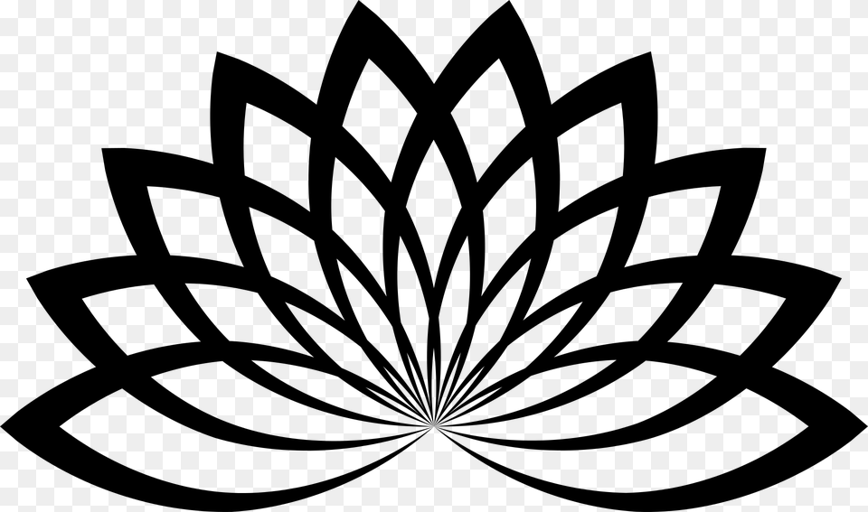 Vector Lotus Flower, Gray Free Png Download