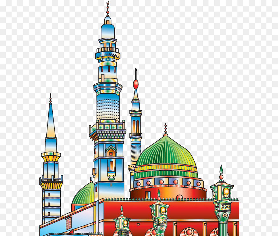 Vector Madina Art Gumbad E Khizra Hd, Architecture, Building, Dome, Mosque Free Transparent Png