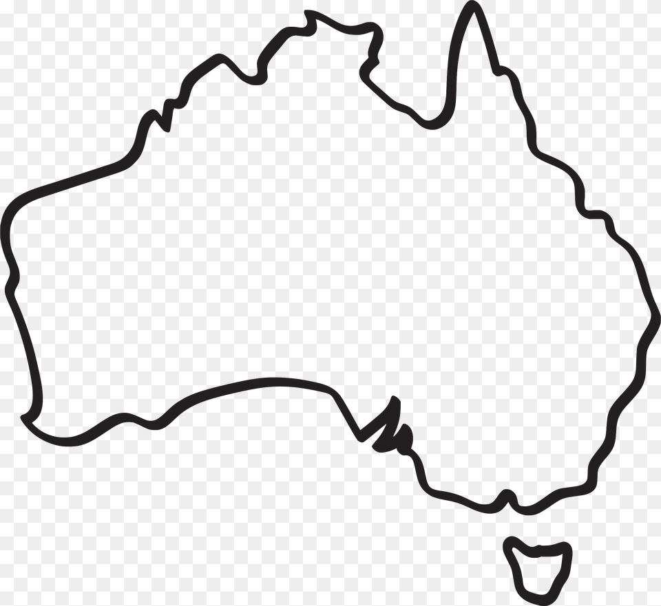 Vector Map Australia Drawing Download Hd Clipart Sketch Of Australia Map, Bow, Weapon, Chart, Plot Free Png