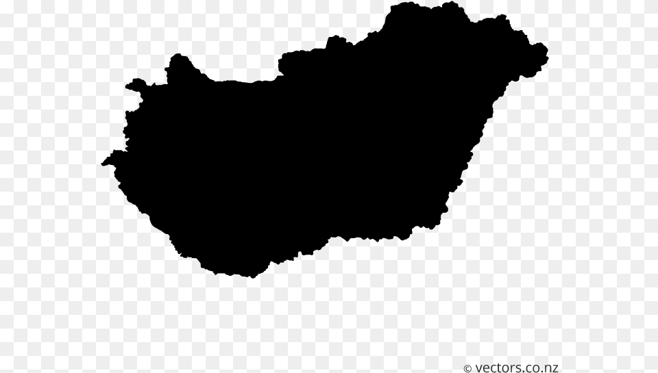 Vector Map Of Hungary, Gray Png