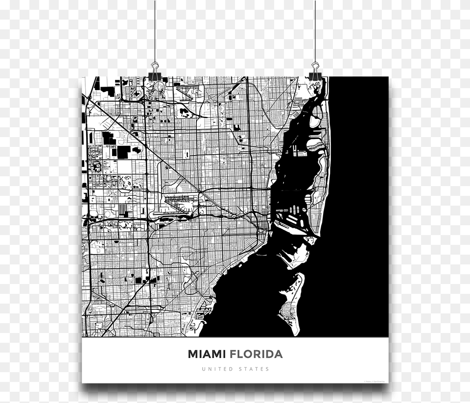 Vector Map Of Miami, Chart, Diagram, Plan, Plot Free Png