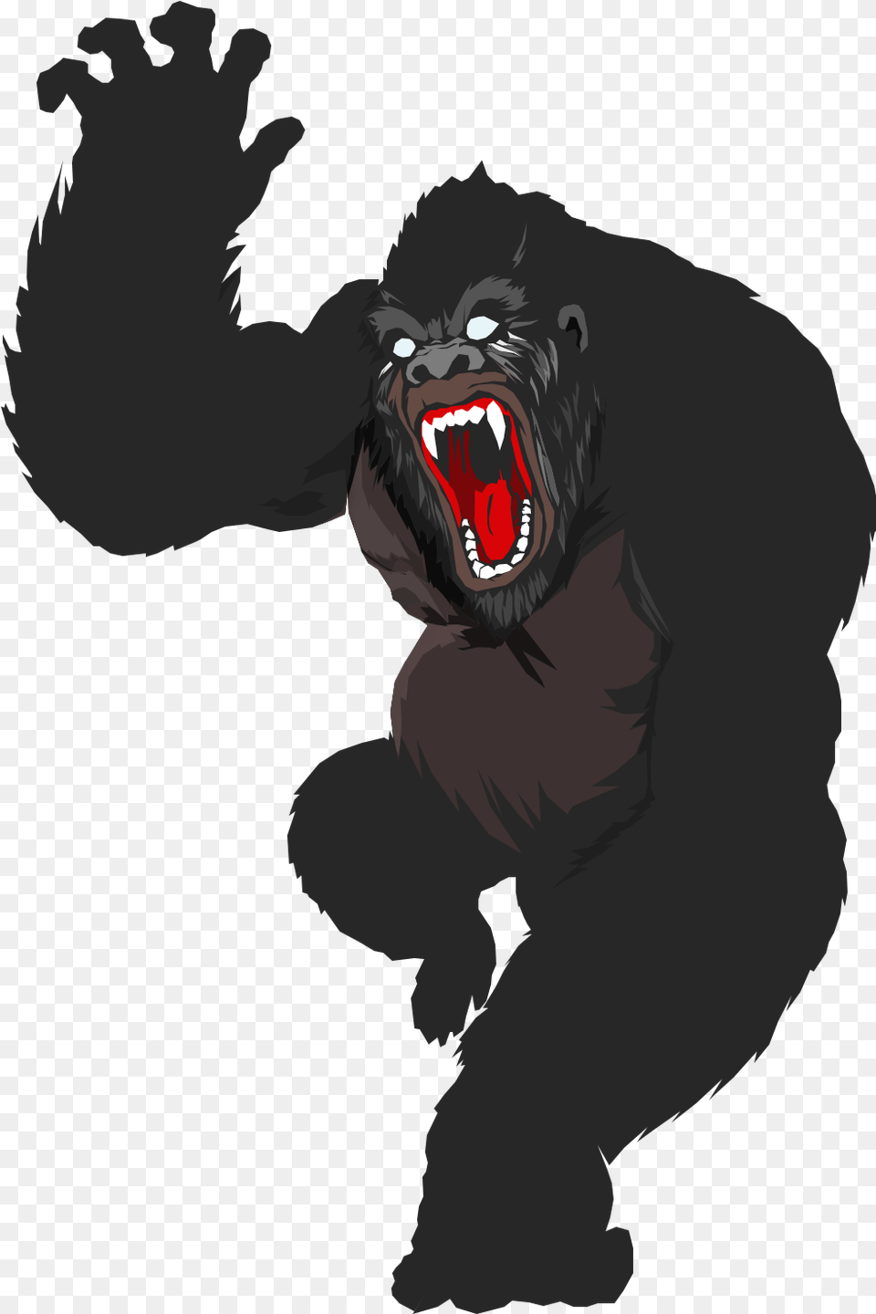 Vector Mouth Gorilla Cartoon Angry Gorilla, Animal, Ape, Mammal, Wildlife Free Transparent Png