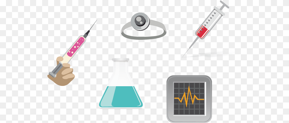 Vector Needle Electrocardiogram Scale, Injection, Smoke Pipe Free Transparent Png