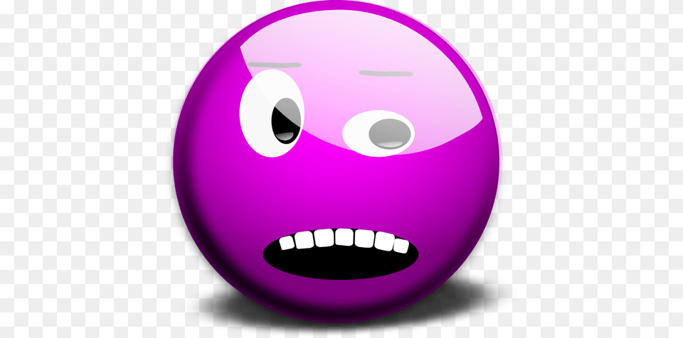 Vector Of Purple Scared Smiley, Disk, Sphere Free Transparent Png