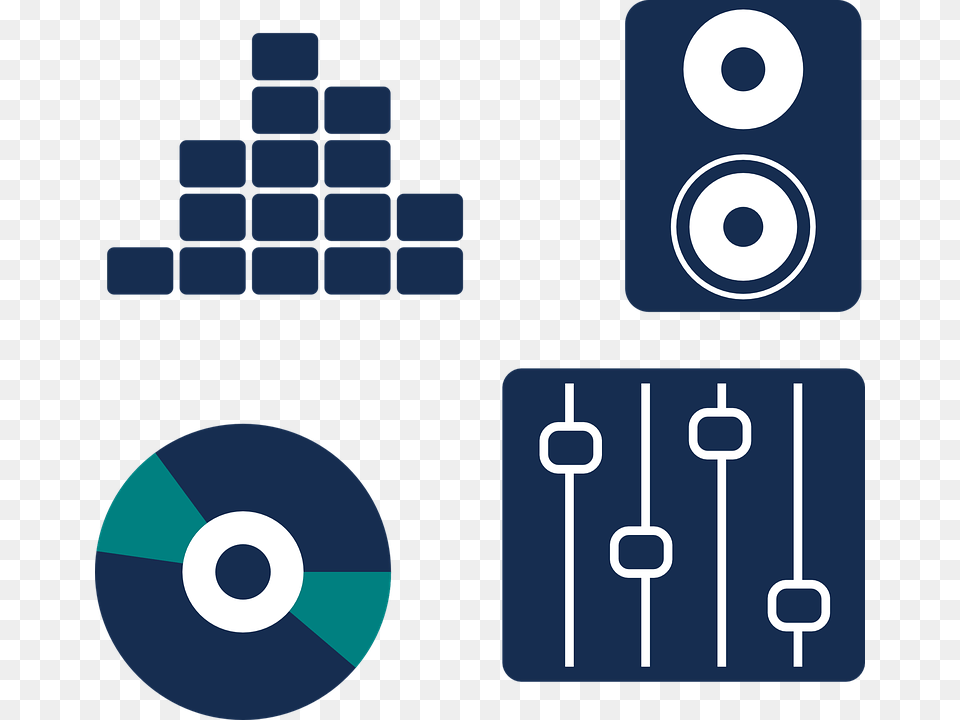 Vector Of Set Blue Music Icons Svg Ecualizador Vector, Text Free Transparent Png