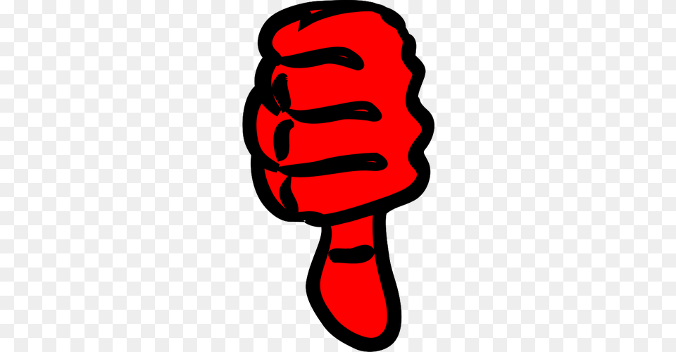 Vector Of Strong Red Hand Thumbs Down, Body Part, Person, Clothing, Glove Free Transparent Png