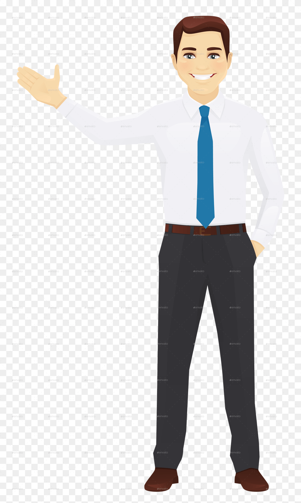 Vector Office Man Standing Professional Business Man Images, Accessories, Shirt, Tie, Formal Wear Free Png