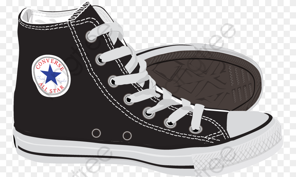 Vector Painted Converse Shoes Shoes Vector Cloth Converse Lugged High Top, Clothing, Sneaker, Footwear, Shoe Free Png