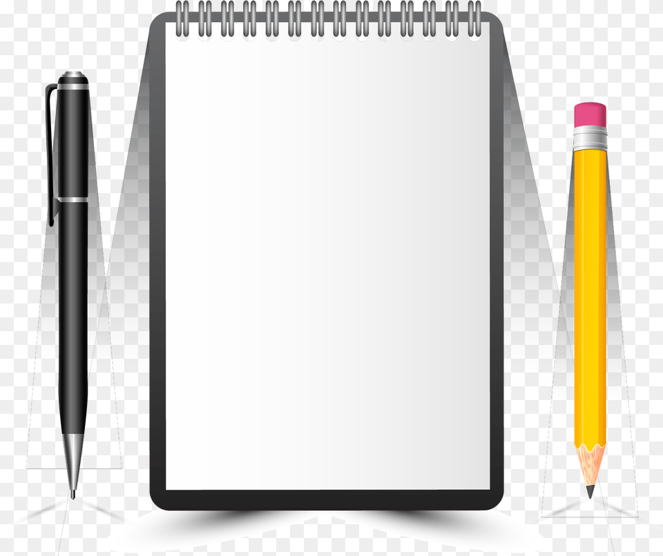 Vector Painted Notepad And Pencil Notepad, Page, Text, Blade, Dagger Png Image