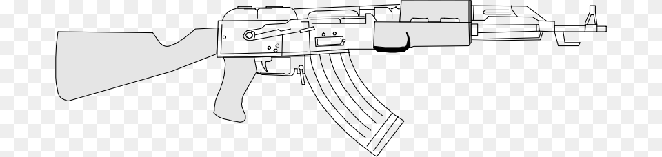 Vector Pdf Ak 47 Gun Sketch, Firearm, Rifle, Weapon Png