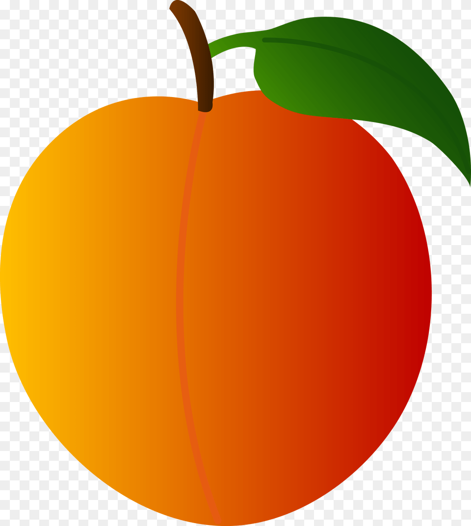 Vector Peach Download On Melbournechapter Peach Clipart, Food, Fruit, Plant, Produce Free Transparent Png