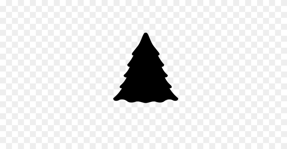 Vector Pine Tree Silhouette, Gray Free Png