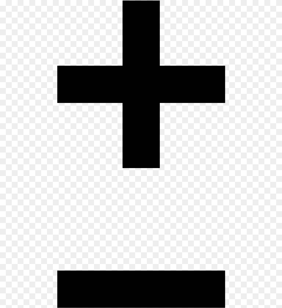 Vector Plus Minus Cross, Gray Free Png