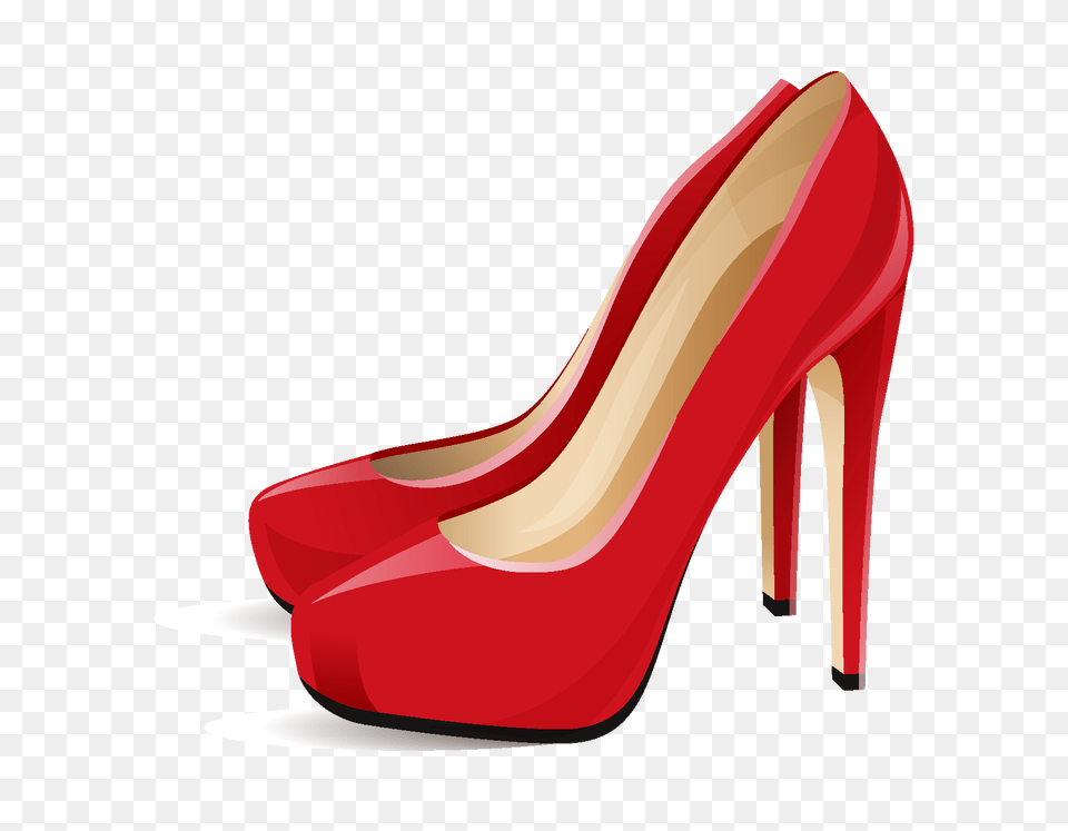 Vector Red High Heel Element Download Vector, Clothing, Footwear, High Heel, Shoe Png Image