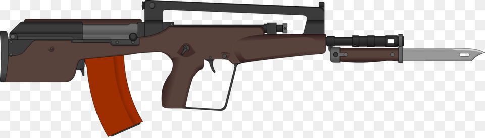 Vector Rifle Bullpup Firearm, Gun, Weapon Png