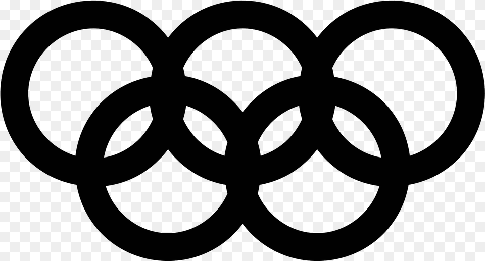 Vector Rings Two Olympic Icon, Gray Free Png Download