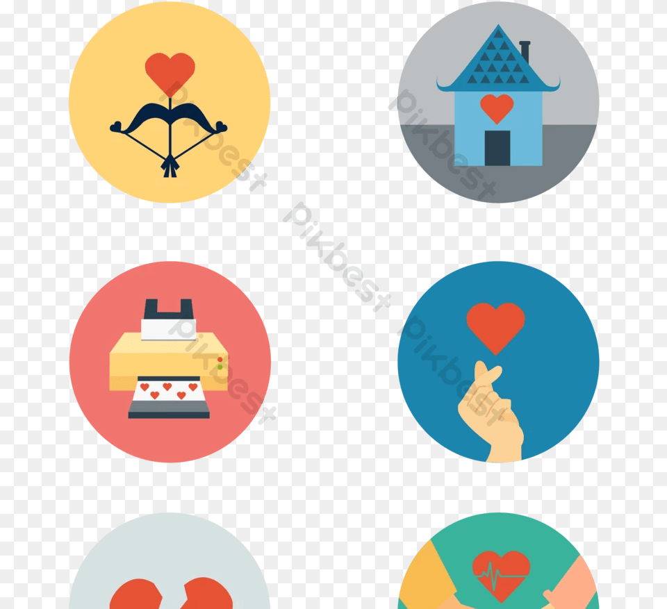 Vector Round Valentine Icon Design Ai Download Pikbest Circle, Balloon, Outdoors Free Png