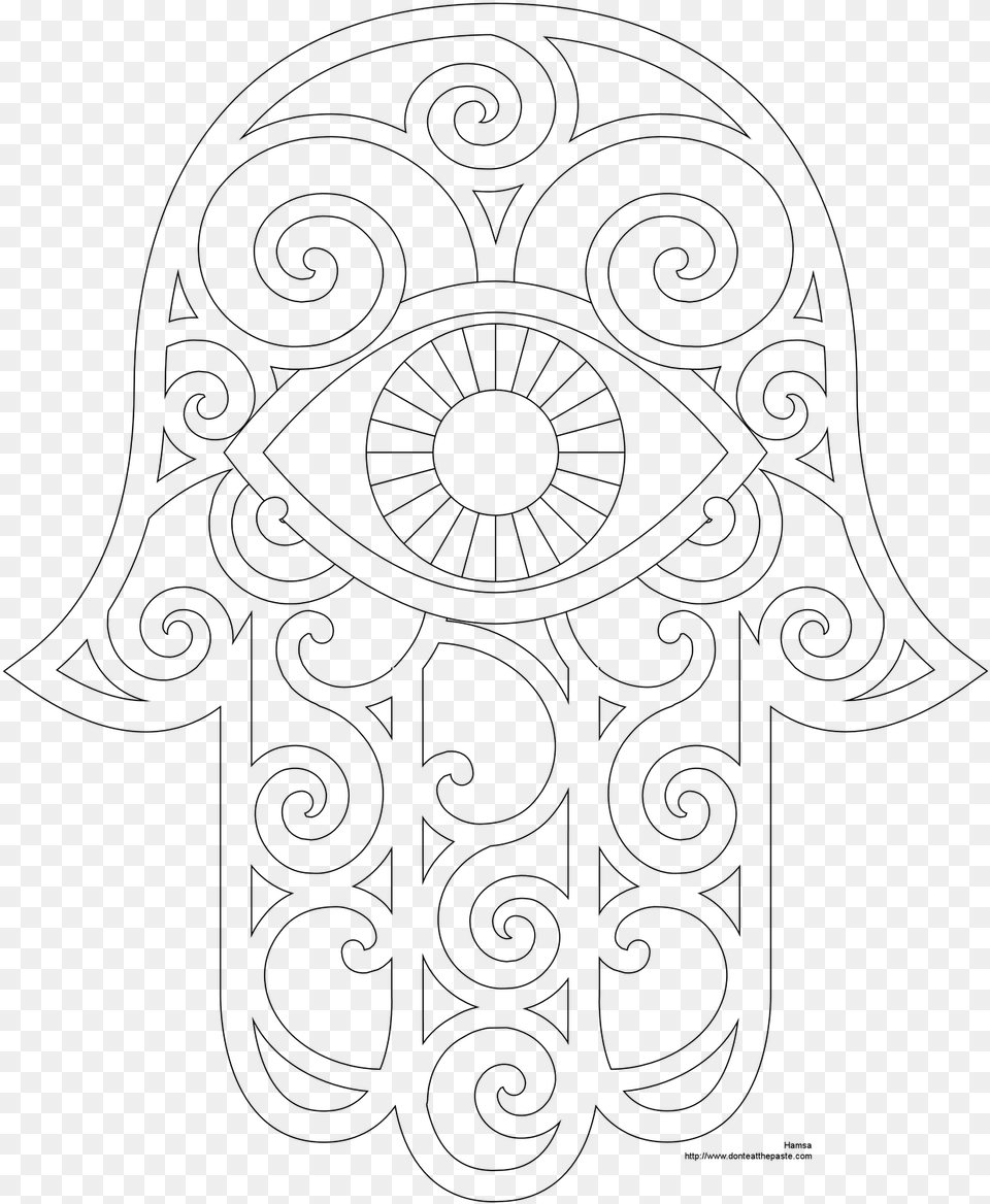 Vector Royalty P Xeles Dibujos Hand Mano Con Ojo En El Medio, Gray Free Png Download