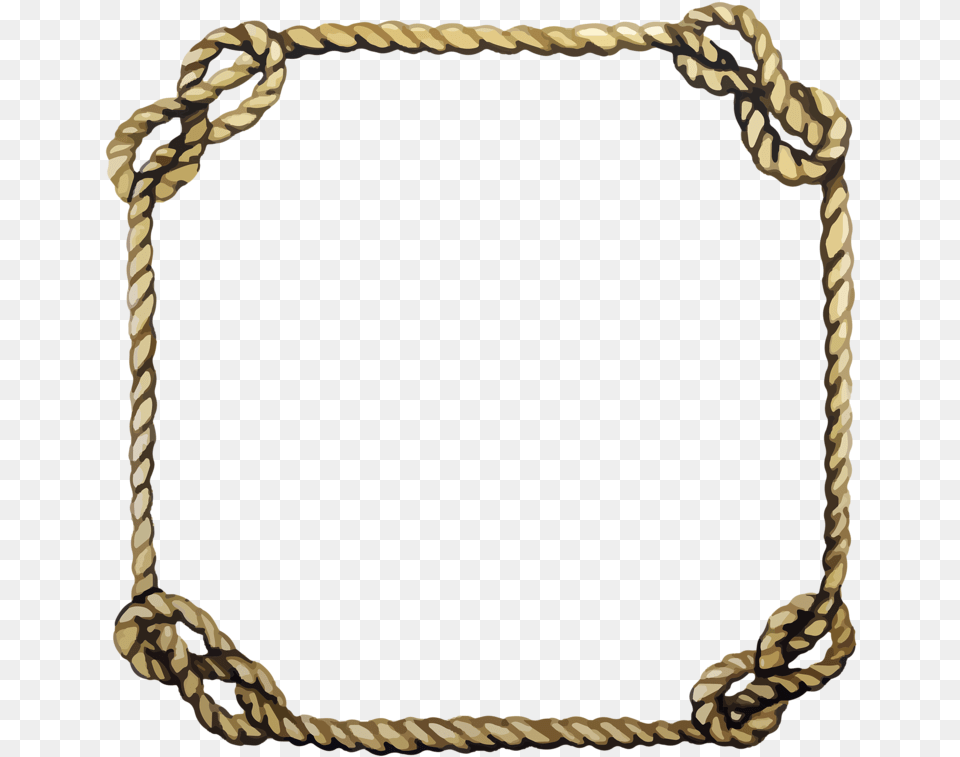 Vector Royalty Rope Picture Frame Art Rope Frame Clipart, Accessories, Bracelet, Jewelry Free Png