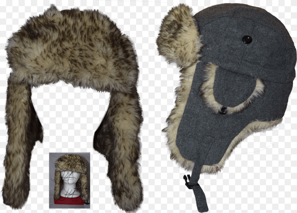 Vector Royalty Ushanka Fur Hat Stock Fur Hat Transparent, Clothing, Person, Bonnet, Face Free Png Download